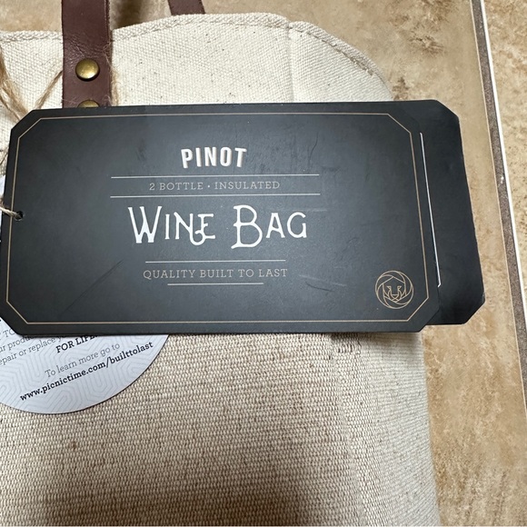 🆕 Legacy Pinot Jute 3 Bottle Insulated Wine Beige Tote & Gift Bag - Picture 9 of 12